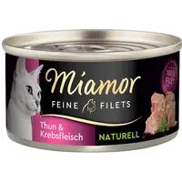 Bästa pris Ekonomipack Miamor Fine Filets Naturelle 24 x 80 g - Tonfisk & krabbkött