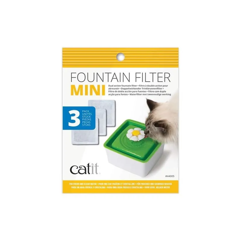 Catit Mini Flower Vattenfontän Filter 3-pack Populärt val