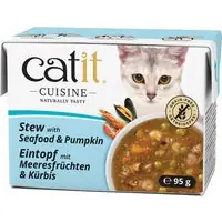 Beställ idag Catit Cuisine grytbitar i sås 12 x 95 g - Fisk och skaldjur med pumpa
