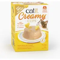 Catit Creamy Cups 4 x 25 g - Kyckling med ananas Snabb leverans