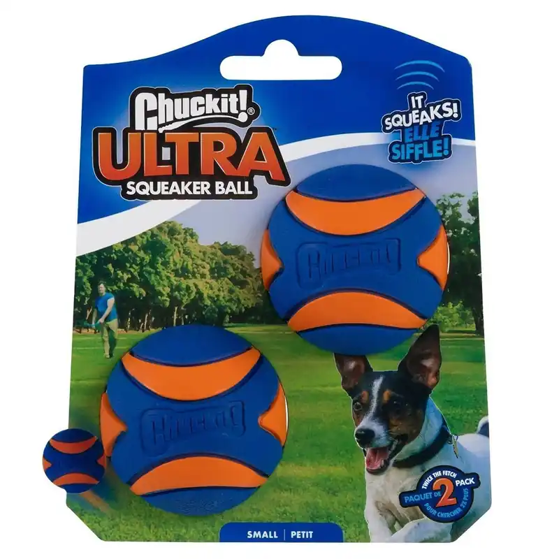 Säker betalning Chuckit Ultra Squeaker Hundbollar 2-pack