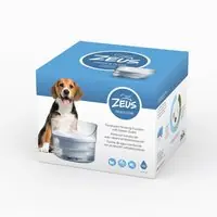 Billig Zeus Fresh & Clear dricksfontän med stänkskydd - Dricksfontän 1,5 liter