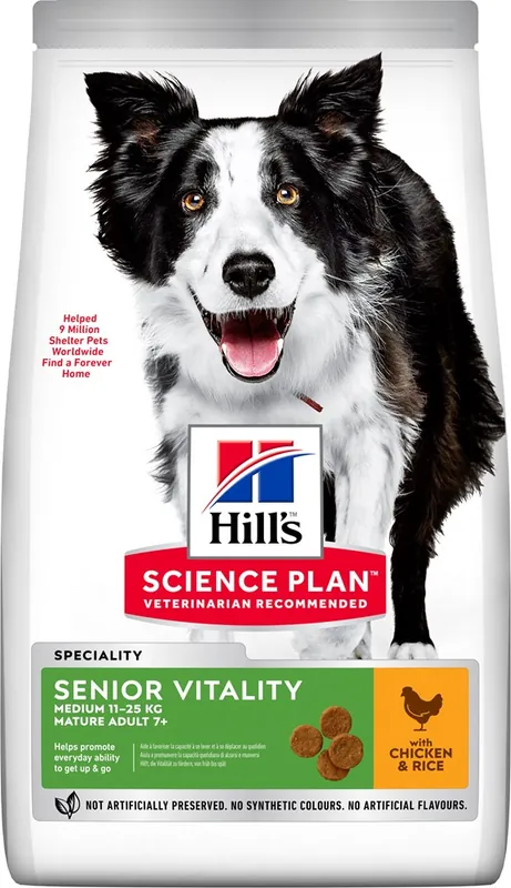 Trygg betalning Hill‘s Science Plan Canine Senior Vitality Medium Chicken 12 kg