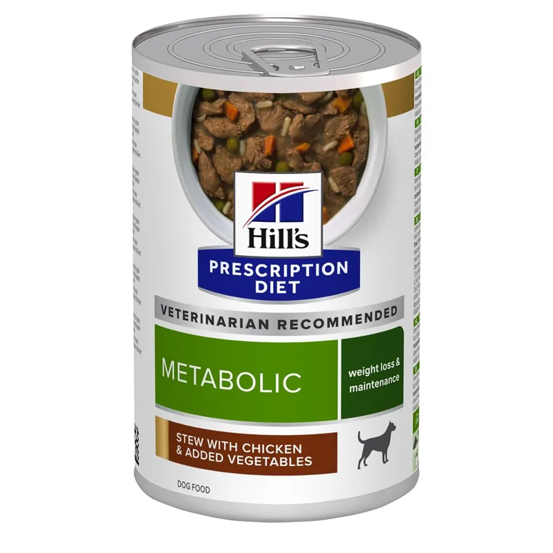 Hill‘s Prescription Diet Canine Metabolic Stew Chick&Veg 12x354 g Expressleverans