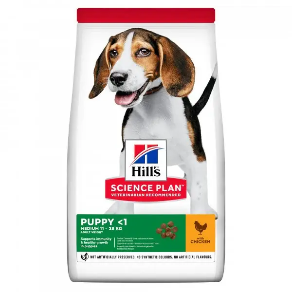 Begränsat antal Hill‘s Science Plan Puppy Medium kyckling 2,5 kg