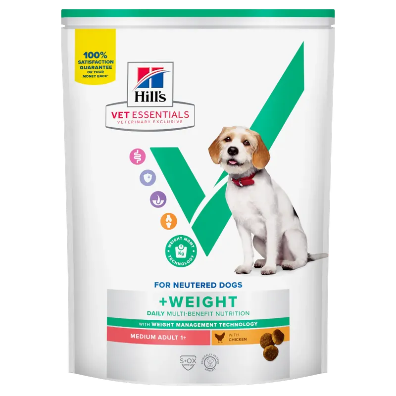 Snabb leverans Hill‘s Vet Essentials MULTI-BENEFIT + WEIGHT Adult 1+ Medium torrfoder för hundar