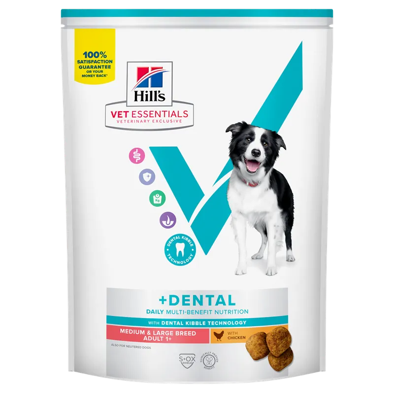 Populärt val Hill‘s Vet Essentials Canine Adult 1+ Dental Medium & Large Chicken 10 kg