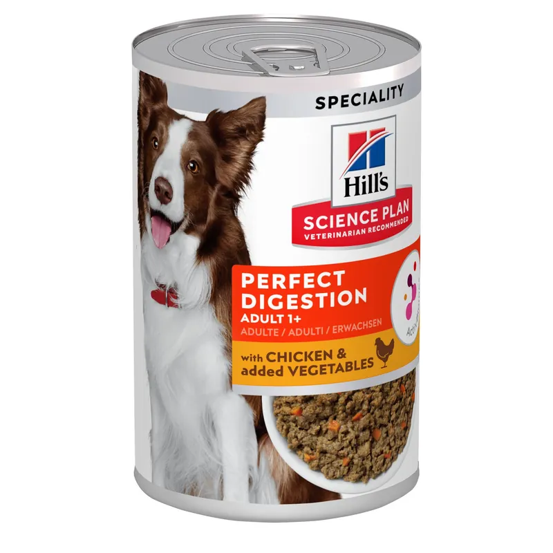 Perfect Digestion Adult 1+ Hundfoder med Kyckling och Tillsatta grönsaker - 12 st x 363 g Outlet