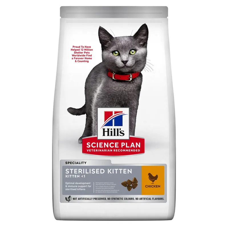 Sterilised Kitten Torrfoder med Kyckling - 1,5 kg I lager