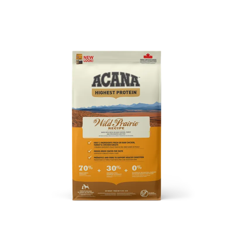 Acana Highest Protein Wild Prairie 11,4 kg Snabb frakt