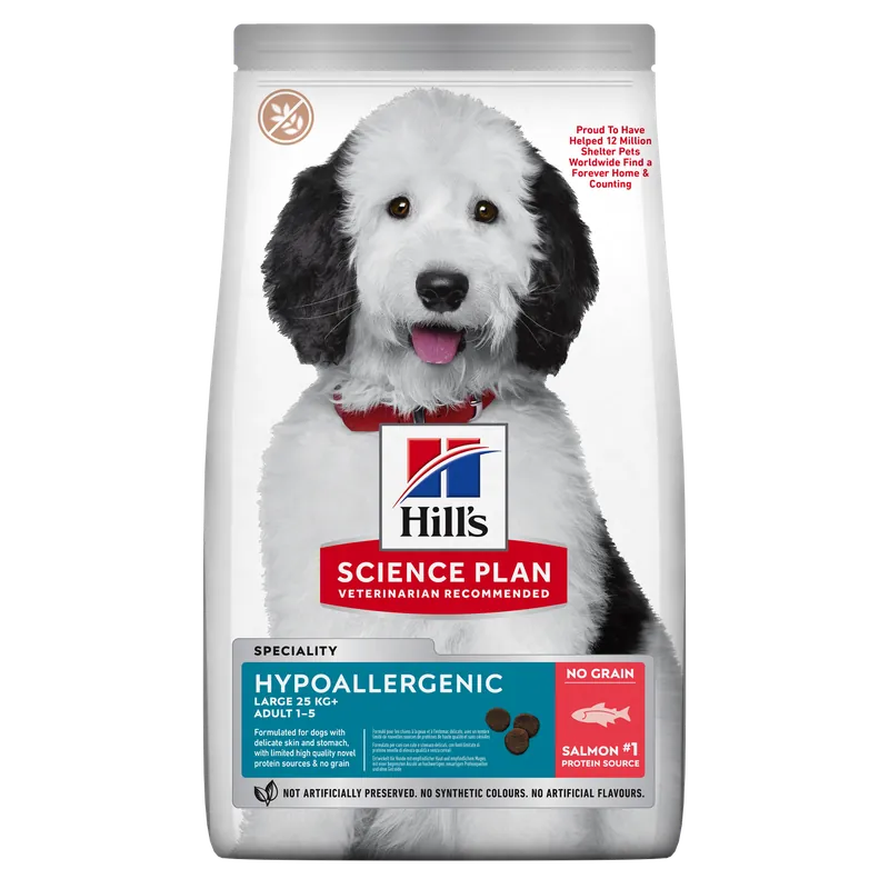 Hypoallergenic Adult Large Breed Hundfoder med Lax - 14 kg Snabb frakt