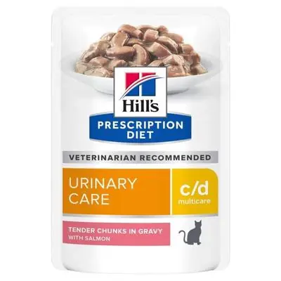 Kundfavorit Hill‘s Prescription Diet c/d Urinary Care med Lax för katter 85 g