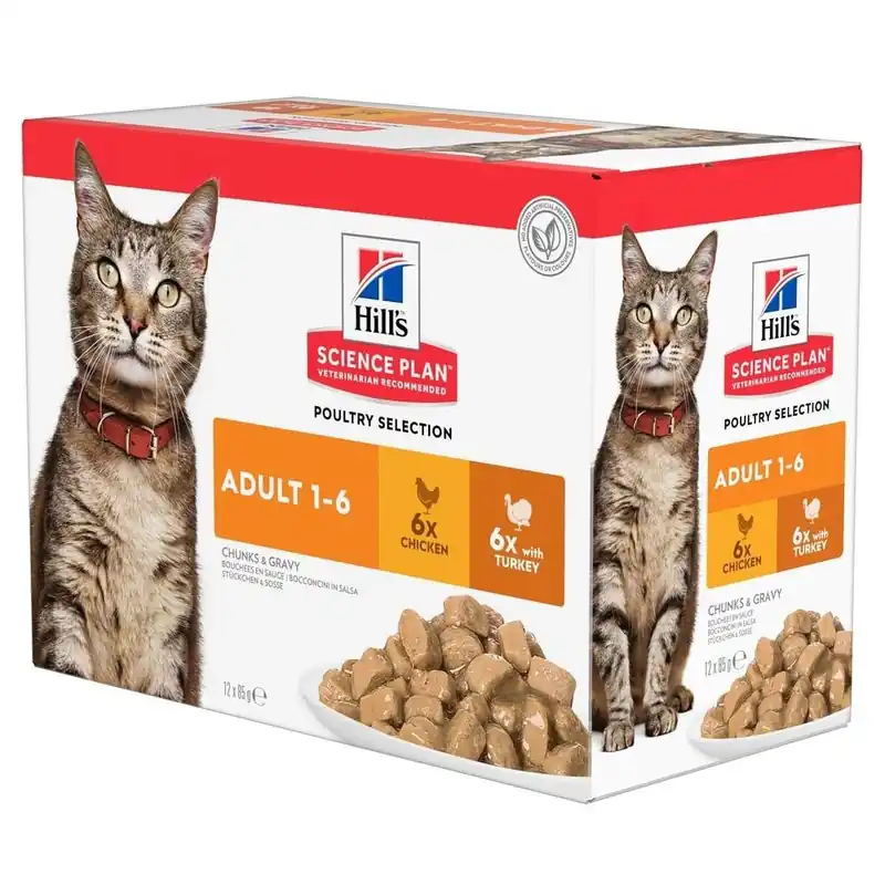 prisnedsättning Adult våtfoder med kyckling och kalkon för katt - 12 x 85 g