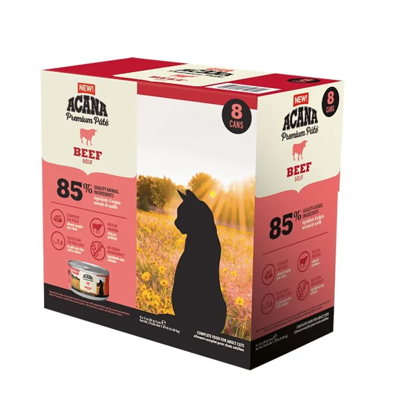 Acana Premium Pâté Beef Våtfoder till Katt 8x85 g Fynd