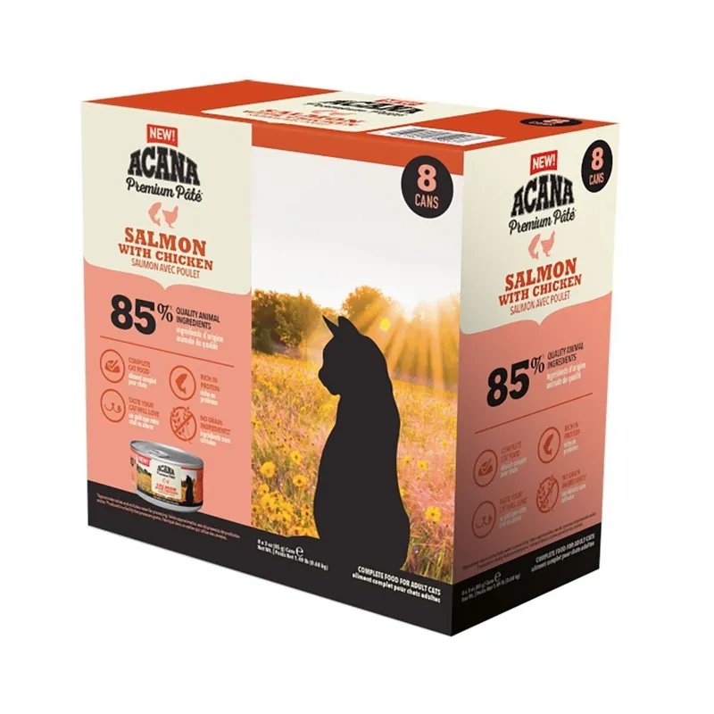 Lågt pris Acana Premium Pâté Salmon Våtfoder till Katt 8x85 g