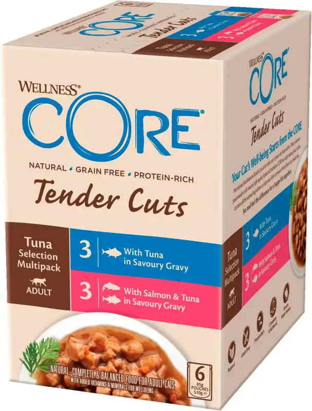 Core Tender Cuts Tuna Multipack såsurval för katter 6 x 85 g Sista chansen