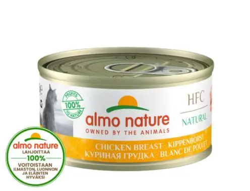 Almo Nature HFC Natural Kycklingbröst 24 x 70 g våtfoder för katter Billigare