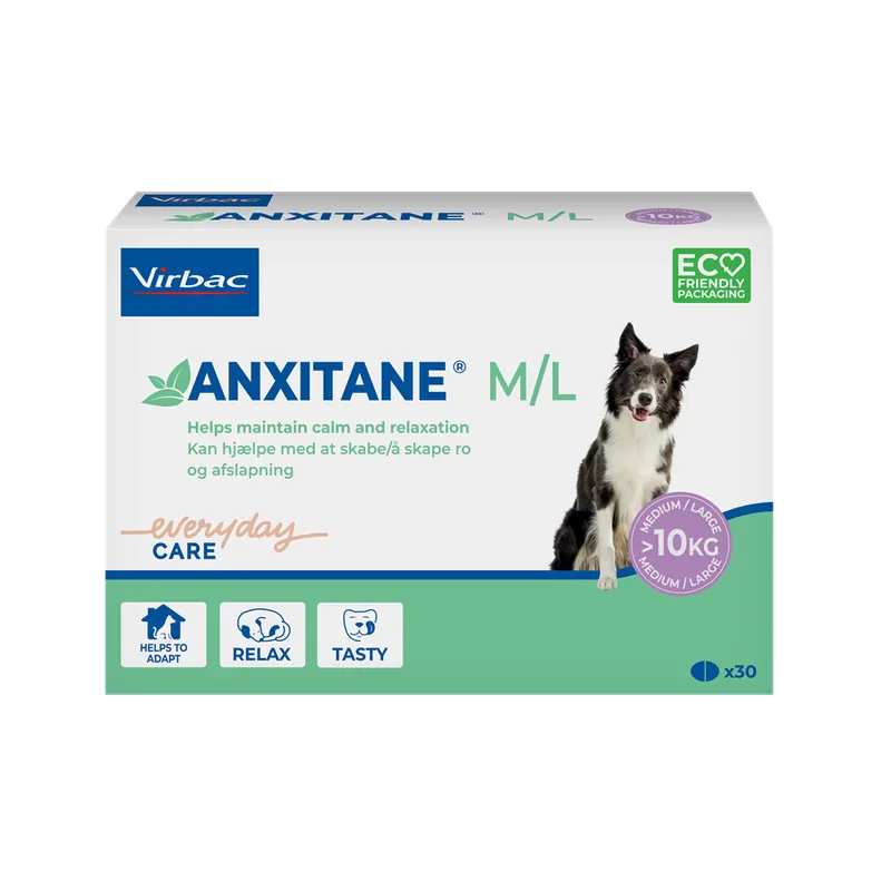 Stressreducerande Virbac Anxitane M/L 30 st Trygg betalning
