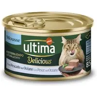 Rabatt 18 + 6 på köpet! 24 x 85 g Ultima Delicious Sterilized Cat - havsfisk