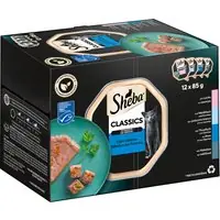 Begränsat antal Ekonomipack Sheba Varieties 96 x 85 g portionsform till sparpris - Classics in Pâté