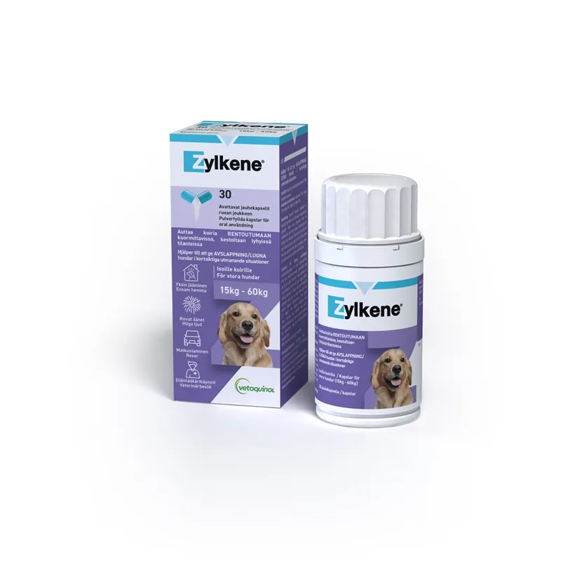 Stressreducerande Kompletteringsfoder Vetoquinol Zylkene 15-60 kg Rabatt