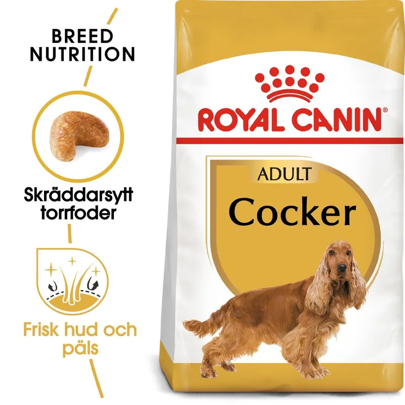 Cocker Adult Torrfoder för hund 12 kg Endast idag