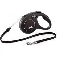flexi New Classic S repkoppel svart, 5 m - 5 m cord - svart Kampanj