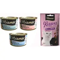 Begränsat erbjudande 12 x 85 g Miamor Paté + Miamor Kissies med anka, 50 g på köpet! - Multibox fisk (3 sorter)