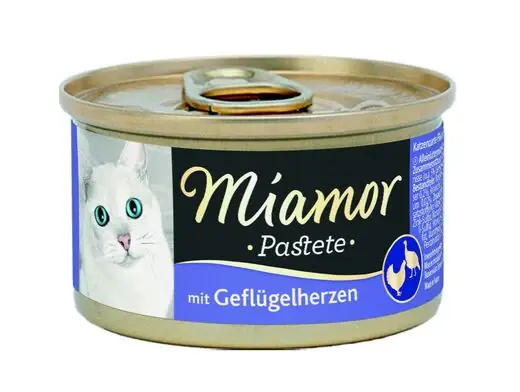 Miamor Pastete Fågelhjärta 12 x 85 g för katter Populär
