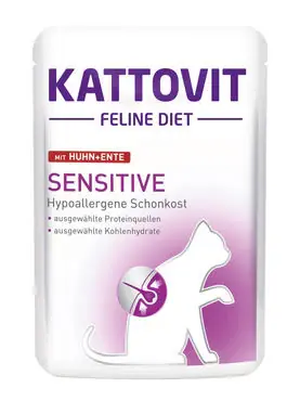 Kattovit Sensitive Kyckling & Anka för katter 24 x 85 g Lågt pris