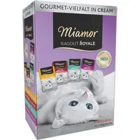 Billigare Blandpack Miamor Ragout Royale 12 x 100 g - Multi-Mix Cream (Lax, Kalv, Anka & kyckling)