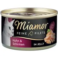Begränsat antal Ekonomipack Miamor Fine Filets 24 x 100 g - Kyckling & skinka i gelé