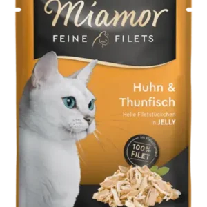 Bästa pris Miamor Feine Filets i Gelé Kyckling & Tonfisk 100 g för katter