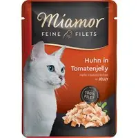 Endast idag Ekonomipack Miamor Fine Filets Pouch 24 x 100 g - Kyckling i tomatgelé