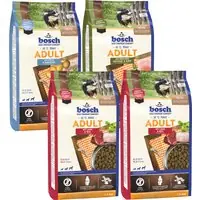 Blandat provpack bosch Adult torrfoder 4 x 1 kg - 4 x 1 kg bosch Adult Nedsatt pris
