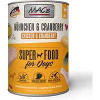 Ekonomipack MAC‘s Adult Superfood 24 x 400 g - Kyckling & tranbär Populärt val