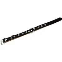 Heim Edelweiß, svart/natur halsband - 36 - 44 cm halsomfång, B 25 mm Begränsat antal