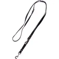 Rabatter Heim koppel med nitar, justerbart svart - Längd 240 cm, bredd 2 cm