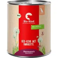 Köp nu Ekonomipack Herrmann‘s Ekologiska Menu / Menu Sensitive 24 x 800 g - Ekologiskt nötkött med ekologiska morötter och ekologisk amarant