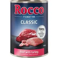 Ekonomipack Rocco Classic 24 x 400 g - Nötkött & kalkon Premium