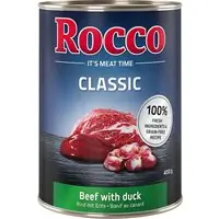 Ekonomipack Rocco Classic 24 x 400 g - Nötkött & anka Nyhet