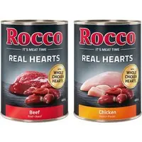 Billigare Ekonomipack Rocco Real Hearts 24 x 400 g - Blandpack, 2 sorter