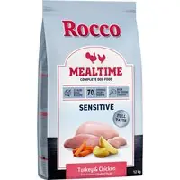 Rocco Mealtime Sensitive - rikt på färsk kalkon och färsk kyckling - Ekonomipack 2 x 12 kg Rabatt