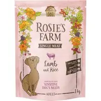Endast denna vecka Rosie‘s Farm Single Meat Adult Lamm & ris - 1 kg