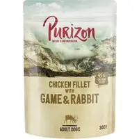 Populärt val Ekonomipack Purizon Adult 24 x 300 g - Adult Kycklingfilé med vilt, kanin, pumpa & tranbär