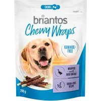 Snabb leverans Briantos Chewy Wrap utan råhud för hundar - Anka 200 g