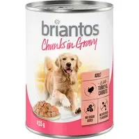 Erbjudande Ekonomipack Briantos Chunks in Gravy 24 x 415 g - Kalkon & morötter