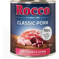 Ekonomipack Rocco Classic Pork 12 x 800 g - Kyckling & kalkon Endast idag