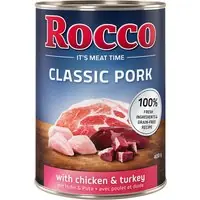 Endast denna vecka Rocco Classic Pork 6 x 400 g - Kyckling & kalkon