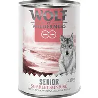 Beställ idag Wolf of Wilderness Senior "Red Meat" Senior 6 x 400 g - Scarlet Sunrise